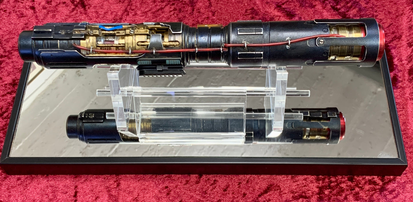 Mirrored saber display